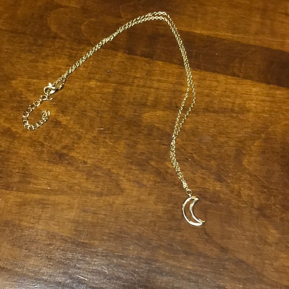 🌙gold crescent moon charm necklace🌙 - Picture 6 of 8